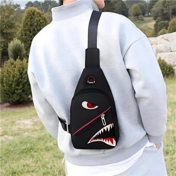 Sling Crossbody Bag Shoulder Chest Bag for Travel Hiking Running Sports - Picture 3 of 7